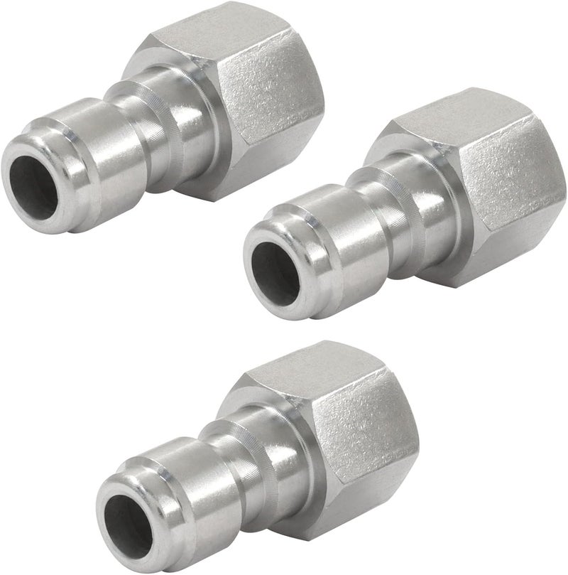 SOVNSG 3 Pcs Pressure Washer Coupler, Quick Connect Plug Female NPT Fitting, Durable Plug for Outdoor Cleaning/Homeowners - Image 2